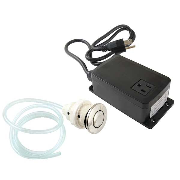 Single Outlet Garbage Disposal Air Switch Kit, Polished Nickel